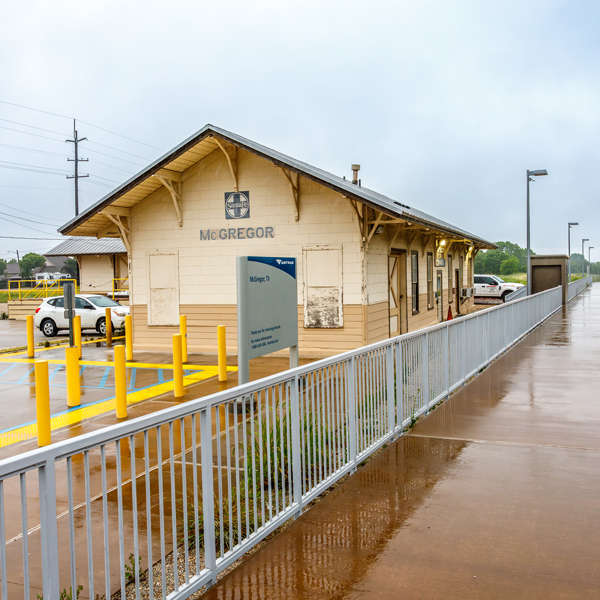 McGregor, TX, Amtrak station.