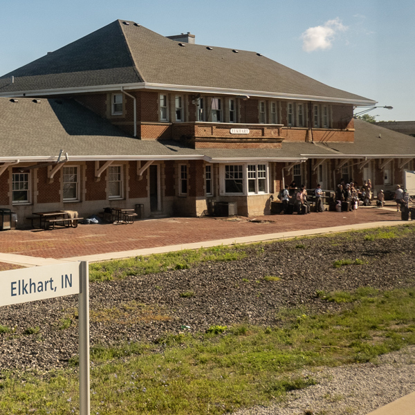 Elkhart, Indiana, Amtrak station.